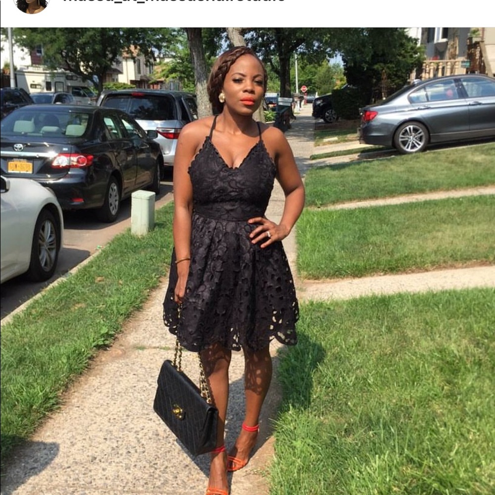 Black lace dress